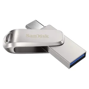 فلش مموری 32 گیگابایت سن دیسک مدل Ultra Dual Drive Luxe، دارای رابطهای USB Type-C و USB 3.1