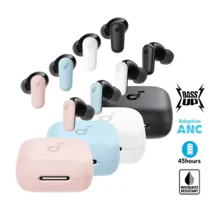 هدفون بلوتوثی انکر مدل R50i با حذف نویز فعال (ANC)، درگاه شارژ USB Type-C، باتری قابل شارژ تا 45 ساعت، مقاوم در برابر پاشش آب و گرد و غبار